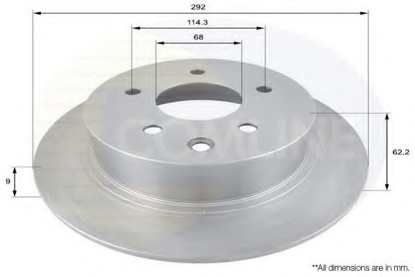 Disc frana NISSAN JUKE (F15) (2010 - 2016) COMLINE ADC0275 piesa NOUA