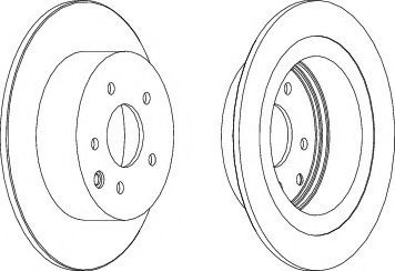 Disc frana NISSAN JUKE (F15) (2010 - 2016) FERODO DDF1590 piesa NOUA