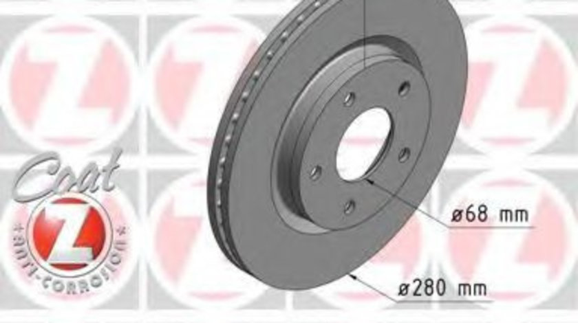 Disc frana NISSAN JUKE (F15) (2010 - 2016) ZIMMERMANN 200.2526.20 piesa NOUA