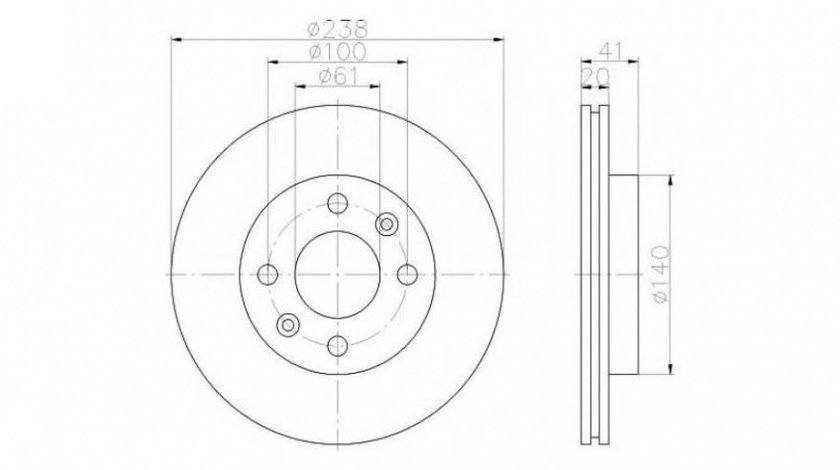 Disc frana Nissan KUBISTAR caroserie (X80) 2003-2016 #2 09314810