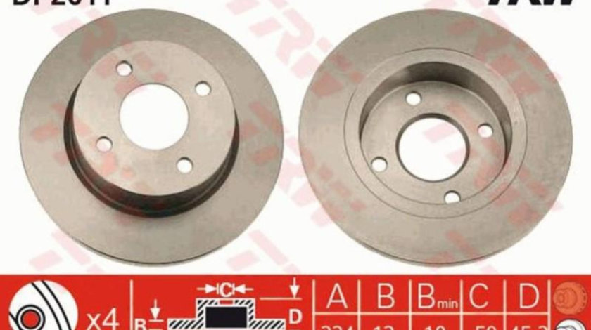 Disc frana Nissan MICRA II (K11) 1992-2003 #2 08569110