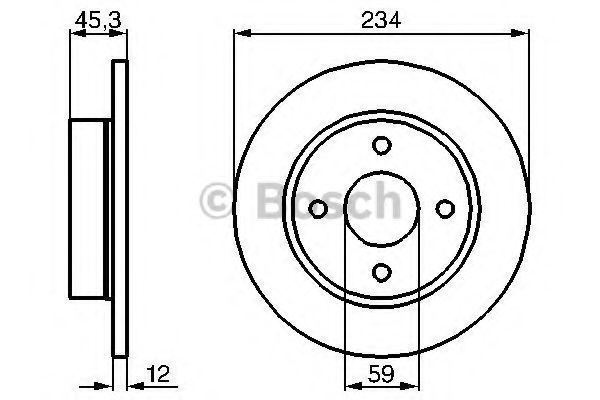 Disc frana NISSAN MICRA II (K11) (1992 - 2003) BOSCH 0 986 478 288 piesa NOUA