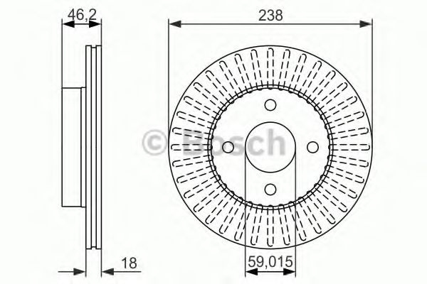 Disc frana NISSAN MICRA II (K11) (1992 - 2003) BOSCH 0 986 479 354 piesa NOUA
