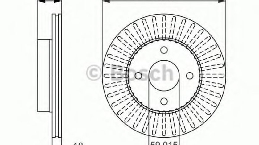 Disc frana NISSAN MICRA II (K11) (1992 - 2003) BOSCH 0 986 479 354 piesa NOUA