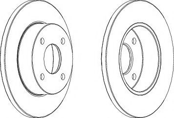 Disc frana NISSAN MICRA II (K11) (1992 - 2003) FERODO DDF442 piesa NOUA