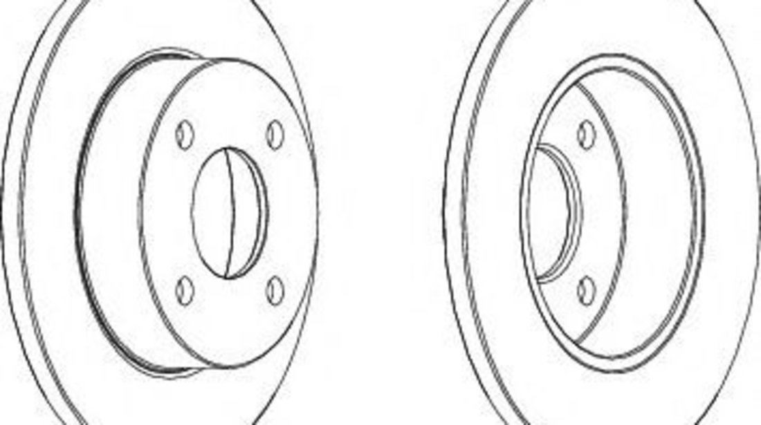 Disc frana NISSAN MICRA II (K11) (1992 - 2003) FERODO DDF442 piesa NOUA