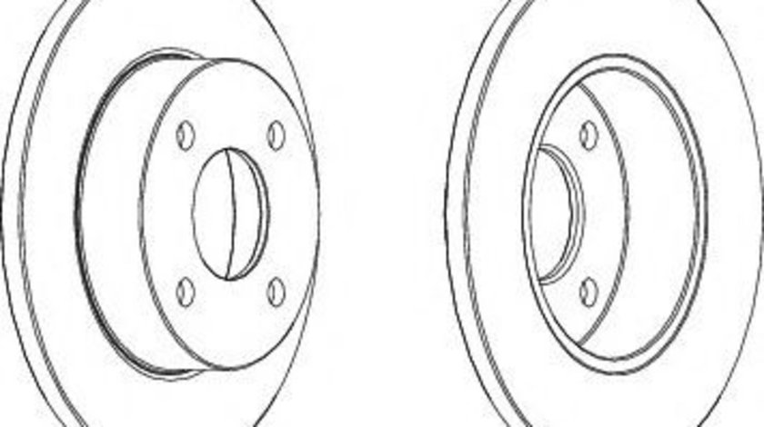 Disc frana NISSAN MICRA II (K11) (1992 - 2003) FERODO DDF442 piesa NOUA