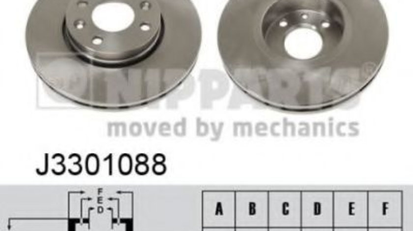 Disc frana NISSAN MICRA II (K11) (1992 - 2003) NIPPARTS J3301088 piesa NOUA