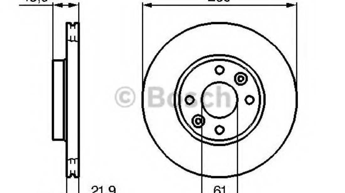 Disc frana NISSAN MICRA III (K12) (2003 - 2010) BOSCH 0 986 479 B73 piesa NOUA