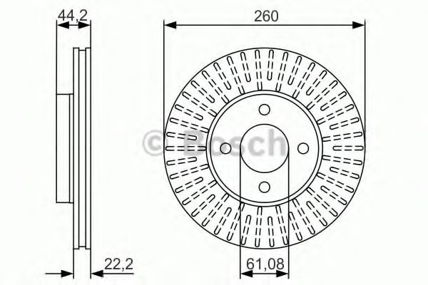 Disc frana NISSAN MICRA IV (K13) (2010 - 2016) BOSCH 0 986 479 090 piesa NOUA