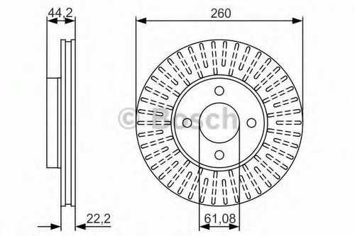 Disc frana NISSAN MICRA IV (K13) (2010 - 2016) BOSCH 0 986 479 090 piesa NOUA