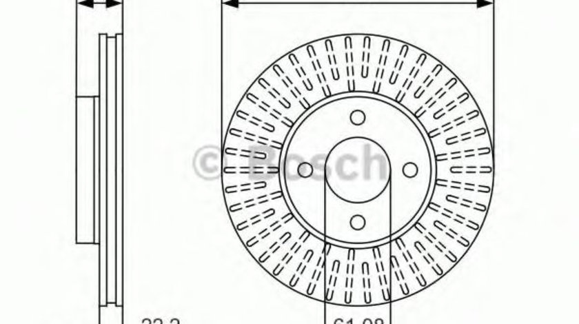 Disc frana NISSAN MICRA IV (K13) (2010 - 2016) BOSCH 0 986 479 090 piesa NOUA