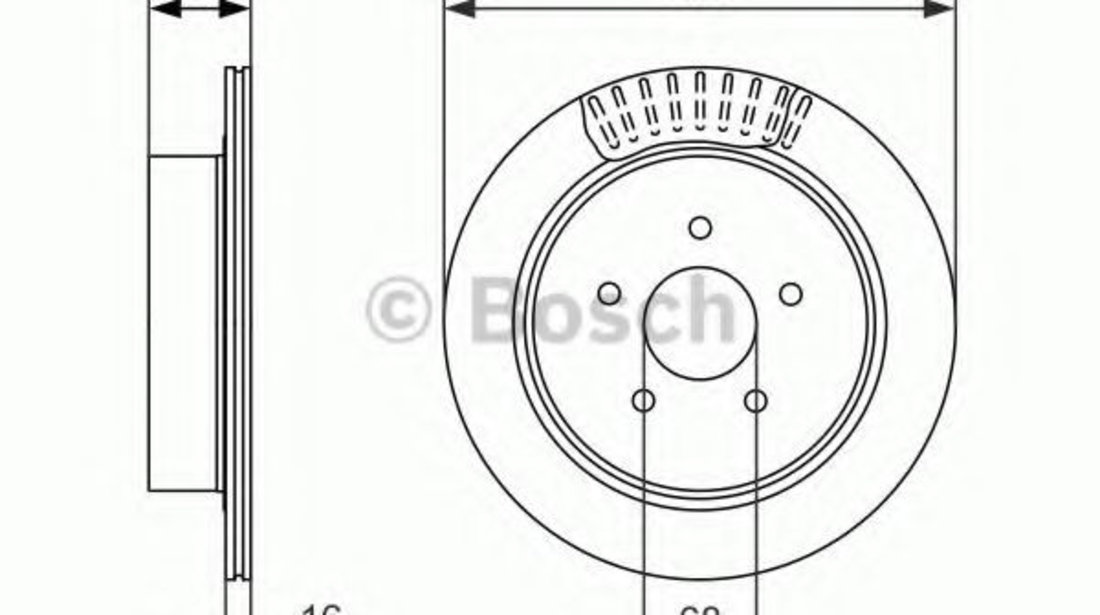 Disc frana NISSAN MURANO (Z50) (2003 - 2016) BOSCH 0 986 479 606 piesa NOUA