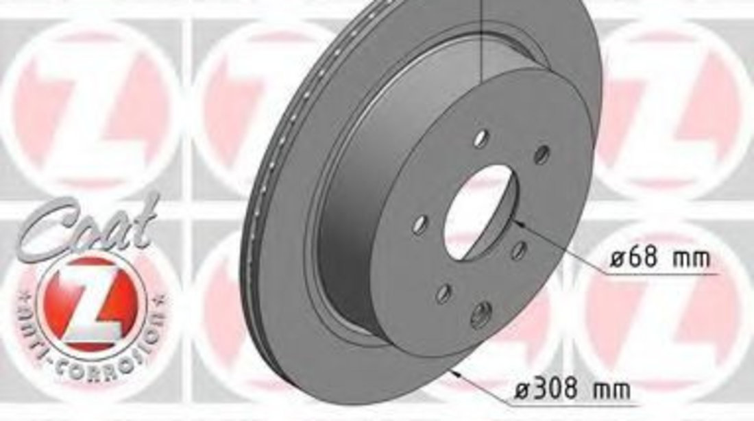 Disc frana NISSAN MURANO (Z50) (2003 - 2016) ZIMMERMANN 200.2529.20 piesa NOUA