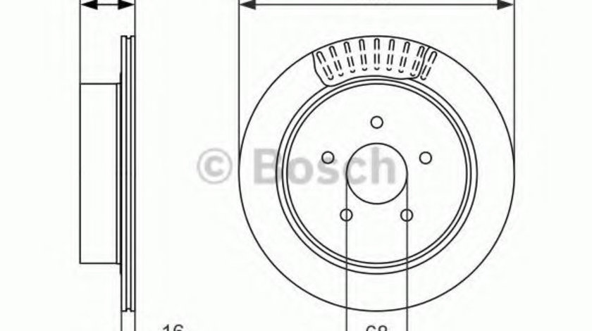 Disc frana NISSAN MURANO (Z51) (2007 - 2016) BOSCH 0 986 479 606 piesa NOUA