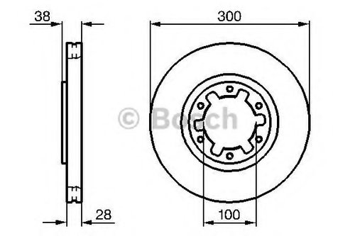 Disc frana NISSAN NAVARA (D22) (1997 - 2016) BOSCH 0 986 479 031 piesa NOUA