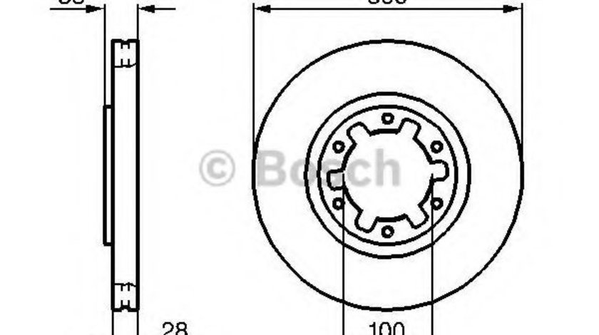 Disc frana NISSAN NAVARA (D22) (1997 - 2016) BOSCH 0 986 479 031 piesa NOUA