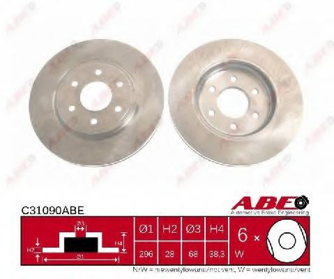 Disc frana NISSAN NAVARA (D40) (2004 - 2016) ABE C31090ABE piesa NOUA