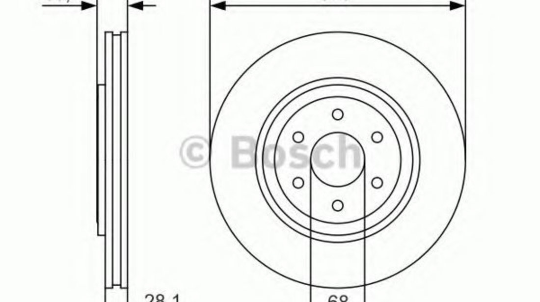 Disc frana NISSAN NAVARA (D40) (2004 - 2016) BOSCH 0 986 479 S35 piesa NOUA