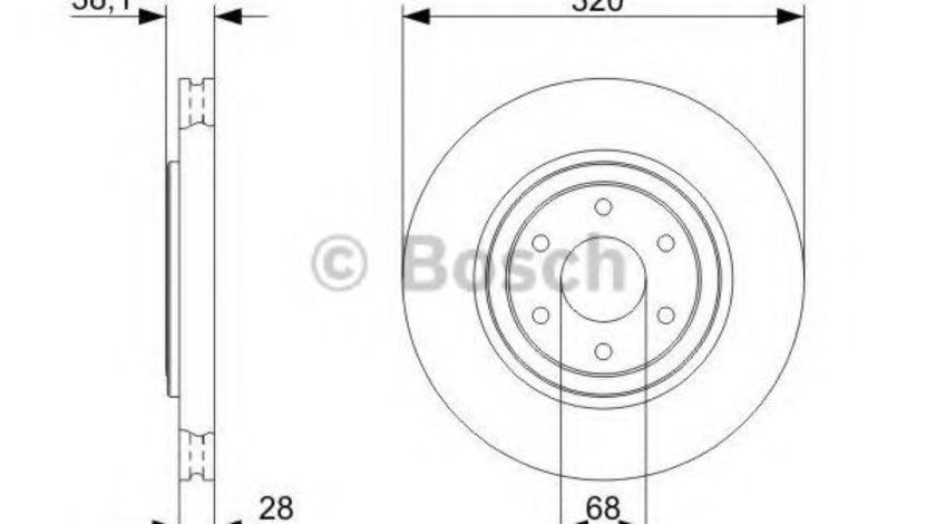 Disc frana NISSAN NAVARA (D40) (2004 - 2016) BOSCH 0 986 479 357 piesa NOUA