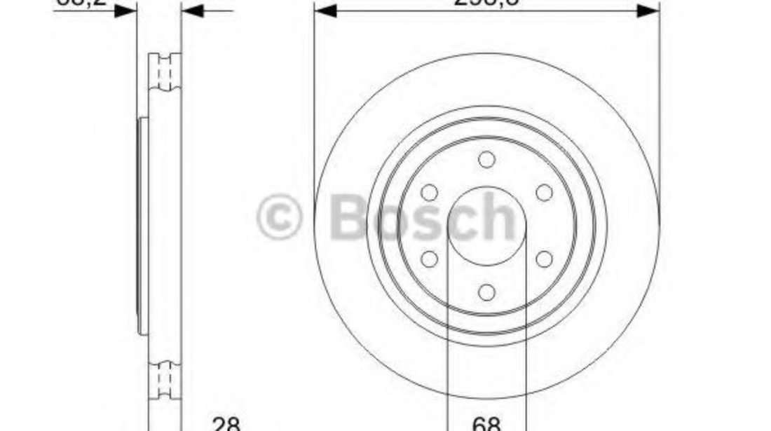 Disc frana NISSAN NAVARA (D40) (2004 - 2016) BOSCH 0 986 479 356 piesa NOUA