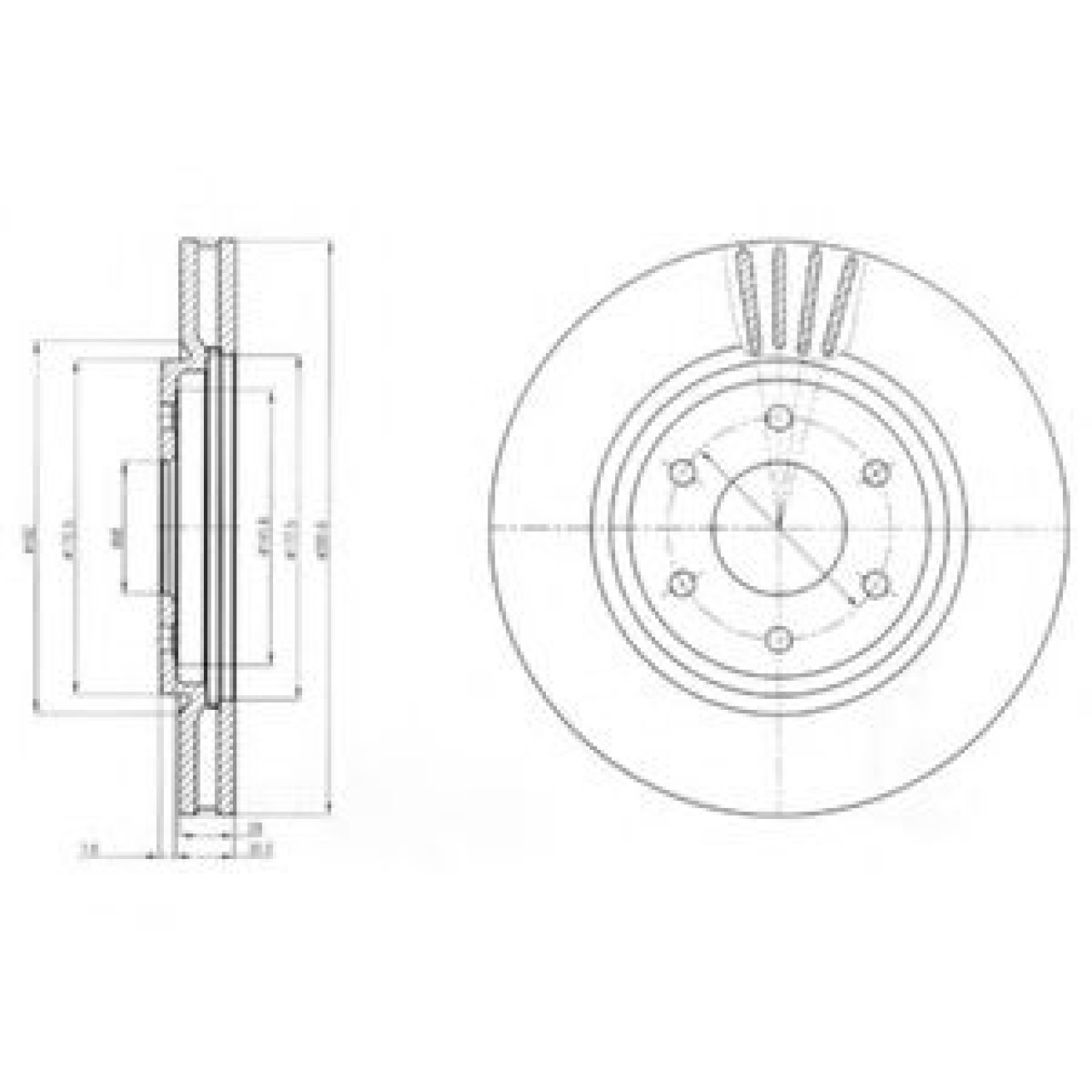 Disc frana NISSAN NAVARA (D40) (2004 - 2016) DELPHI BG4205 piesa NOUA