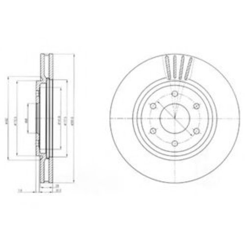 Disc frana NISSAN NAVARA (D40) (2004 - 2016) DELPHI BG4205 piesa NOUA