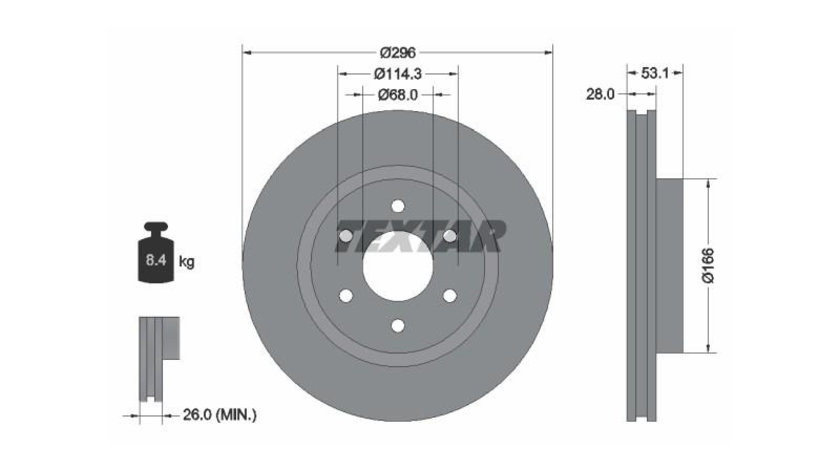 Disc frana Nissan NAVARA pick-up (D23) 2014-2016 #2 09B62510