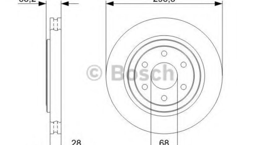 Disc frana NISSAN NAVARA platou / sasiu (D40) (2008 - 2016) BOSCH 0 986 479 356 piesa NOUA