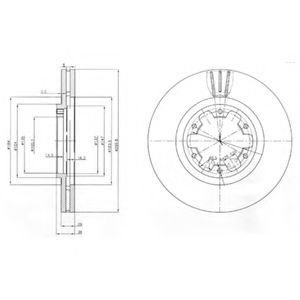 Disc frana NISSAN PATHFINDER II (R50) (1995 - 2004) DELPHI BG3972 piesa NOUA