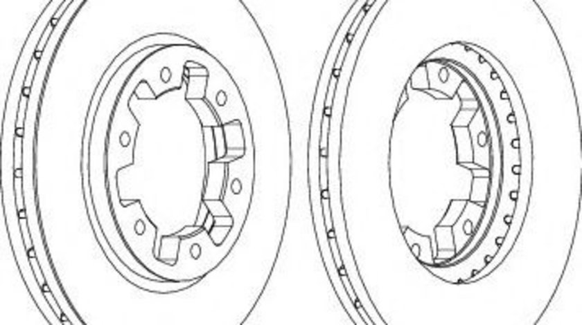 Disc frana NISSAN PATHFINDER II (R50) (1995 - 2004) FERODO DDF464 piesa NOUA