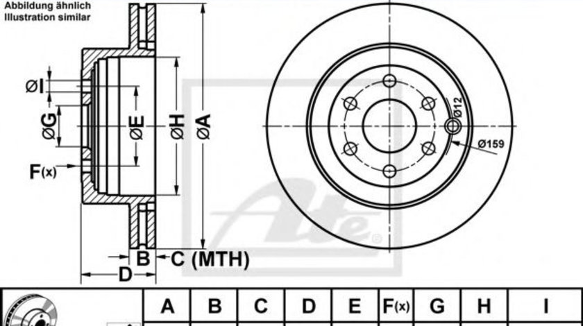 Disc frana NISSAN PATHFINDER III (R51) (2005 - 2012) ATE 24.0118-0724.1 piesa NOUA