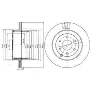 Disc frana NISSAN PATHFINDER III (R51) (2005 - 2012) DELPHI BG4174 piesa NOUA