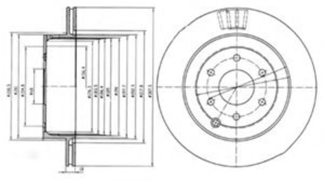 Disc frana NISSAN PATHFINDER III (R51) (2005 - 2012) DELPHI BG4174 piesa NOUA