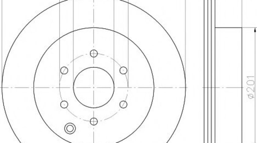 Disc frana NISSAN PATHFINDER III (R51) (2005 - 2012) HELLA PAGID 8DD 355 115-851 piesa NOUA