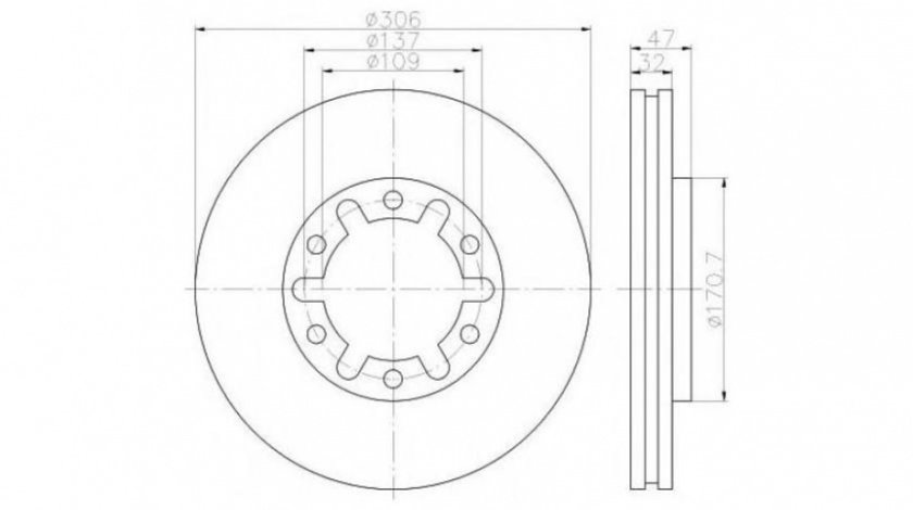 Disc frana Nissan PATROL GR Mk II autoturism de teren, inchis (Y61) 1997-2016 #2 0986479359