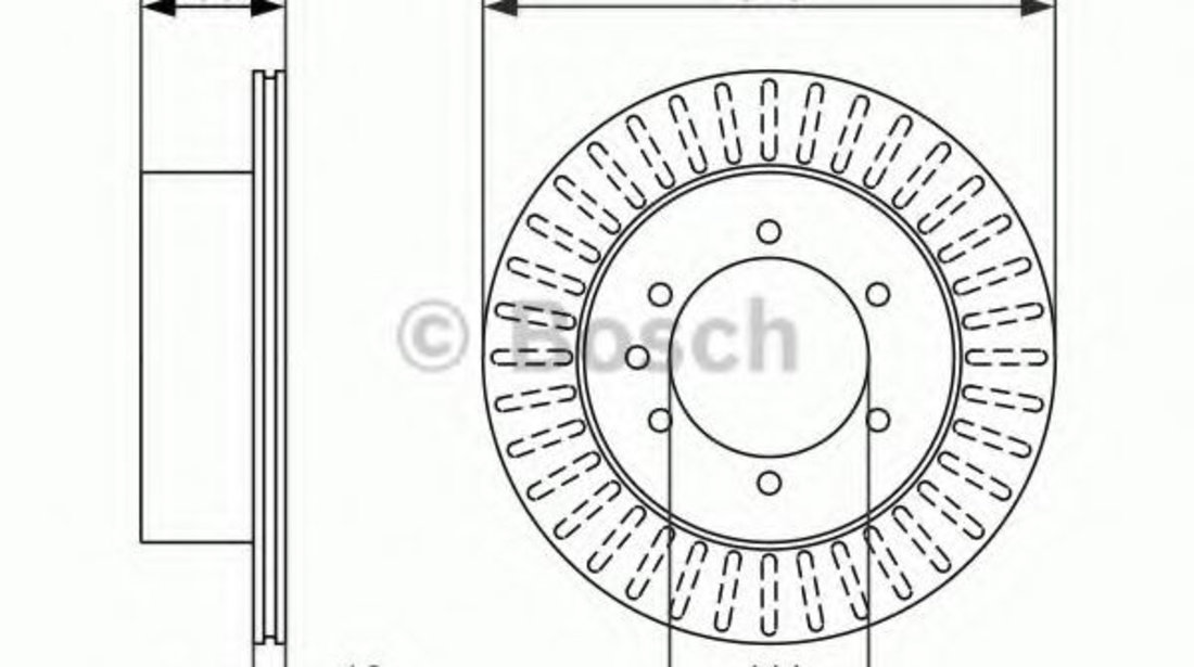 Disc frana NISSAN PATROL GR V Wagon (Y61) (1997 - 2016) BOSCH 0 986 479 385 piesa NOUA