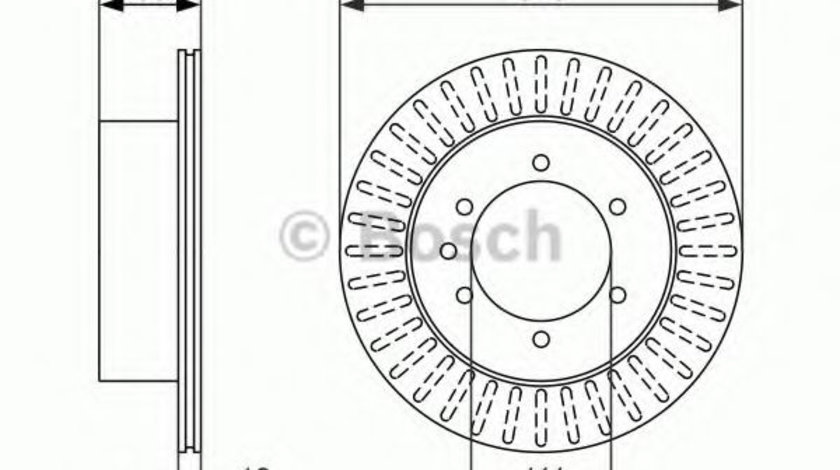 Disc frana NISSAN PATROL GR V Wagon (Y61) (1997 - 2016) BOSCH 0 986 479 385 piesa NOUA