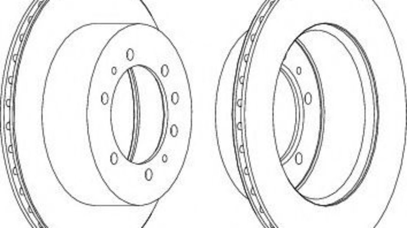 Disc frana NISSAN PATROL GR V Wagon (Y61) (1997 - 2016) FERODO DDF976-1 piesa NOUA