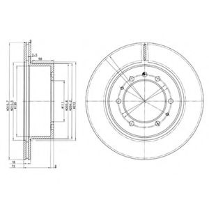 Disc frana NISSAN PATROL GR V Wagon (Y61) (1997 - 2016) DELPHI BG3117 piesa NOUA