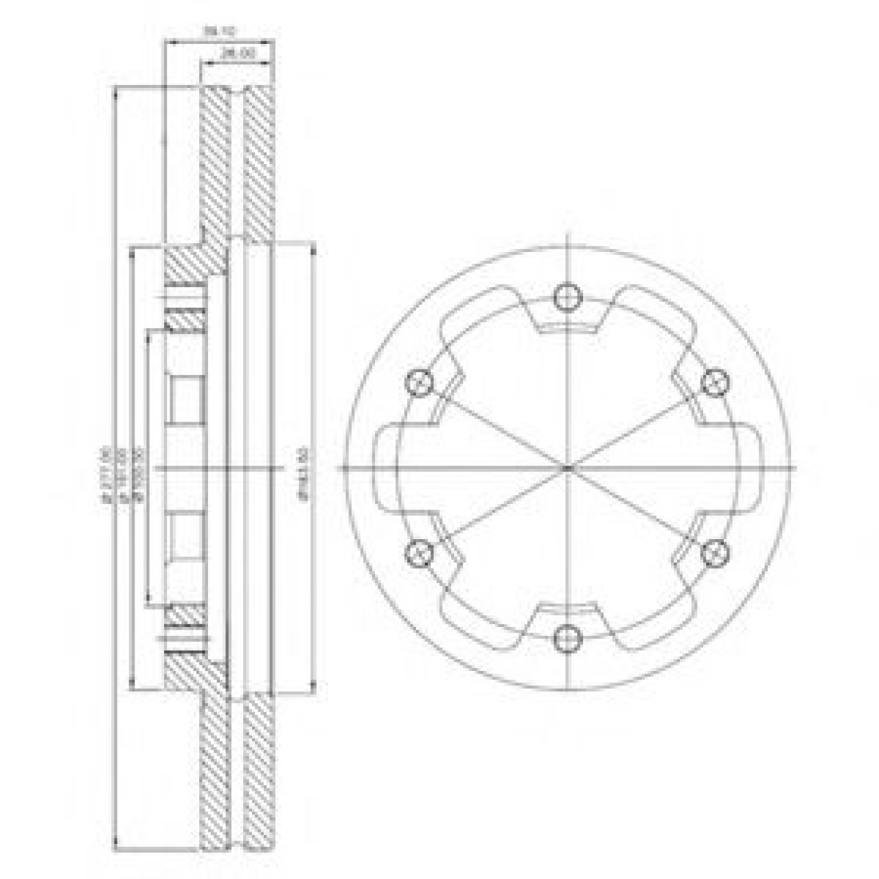 Disc frana NISSAN PICK UP II (D21) (1985 - 1998) DELPHI BG3422 piesa NOUA