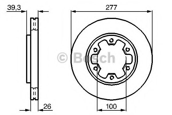 Disc frana NISSAN PICK UP III (D22) (1997 - 2016) BOSCH 0 986 478 532 piesa NOUA