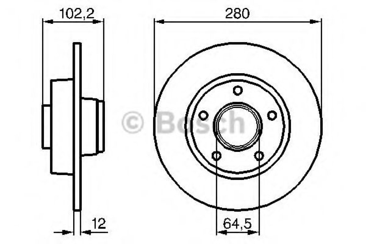 Disc frana NISSAN PRIMASTAR bus (X83) (2001 - 2016) BOSCH 0 986 479 144 piesa NOUA