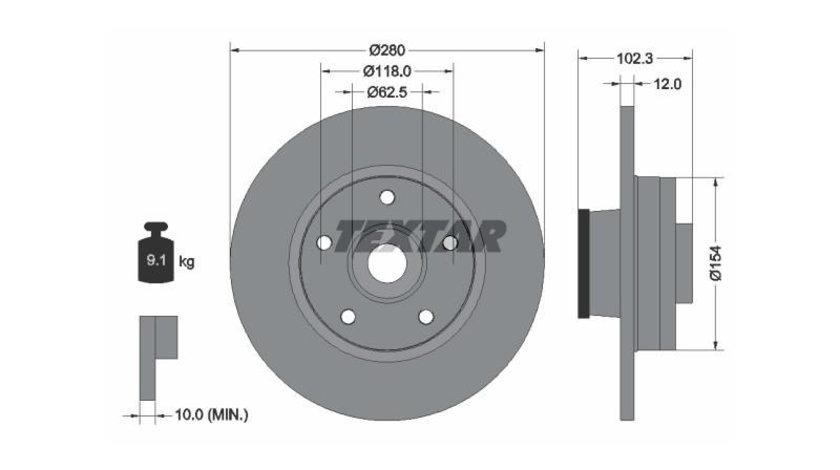 Disc frana Nissan PRIMASTAR caroserie (X83) 2002-2016 #3 08959717