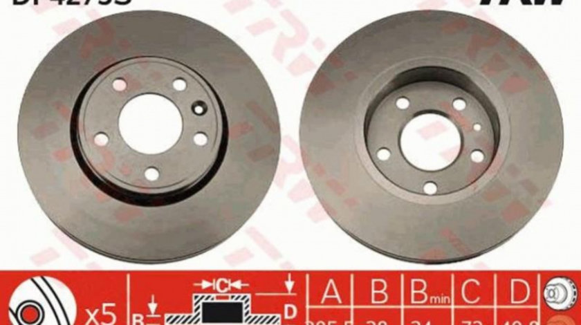 Disc frana Nissan PRIMASTAR caroserie (X83) 2002-2016 #3 0986479078