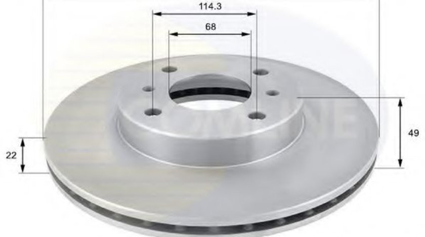 Disc frana NISSAN PRIMERA Break (WP11) (1996 - 2002) COMLINE ADC0252V piesa NOUA