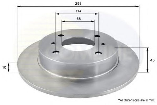 Disc frana NISSAN PRIMERA Break (WP11) (1996 - 2002) COMLINE ADC0217 piesa NOUA