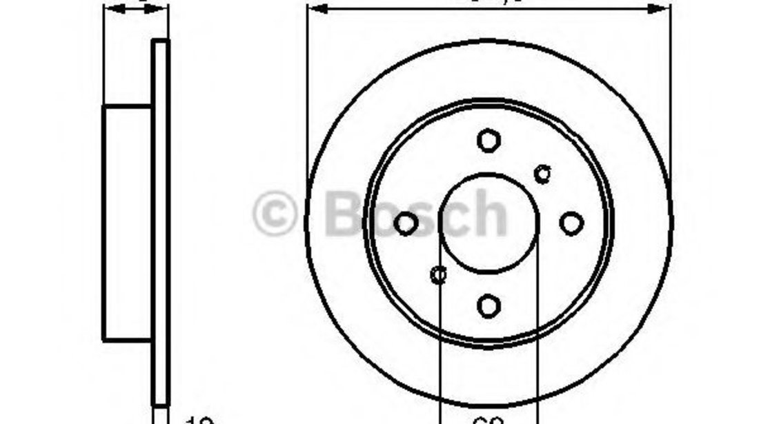 Disc frana NISSAN PRIMERA Break (WP11) (1996 - 2002) BOSCH 0 986 478 564 piesa NOUA