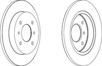 Disc frana NISSAN PRIMERA Hatchback (P11) (1996 - 2002) FERODO DDF267 piesa NOUA
