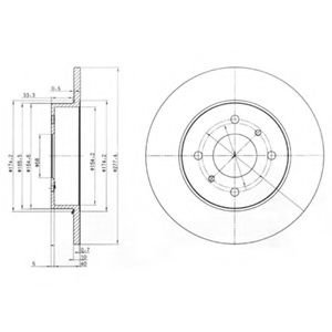 Disc frana NISSAN PRIMERA Hatchback (P11) (1996 - 2002) DELPHI BG3764 piesa NOUA